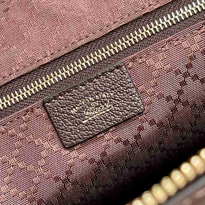GUCCI 866734 レザー ブラウン 斜め掛けバッグ、ハンドバッグ 38x22x13cm サイズ:38x22x13cm