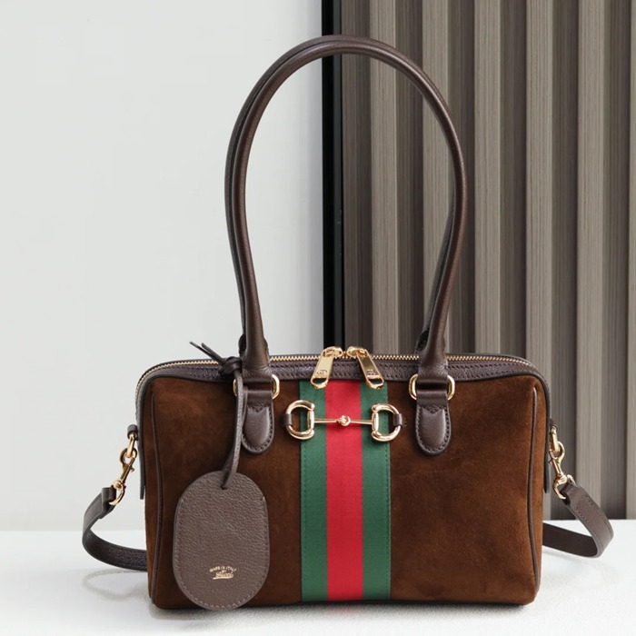 GUCCI 866732 レザー ブラウン 斜め掛けバッグ、ハンドバッグ 28x15x10cm サイズ:28x15x10cm