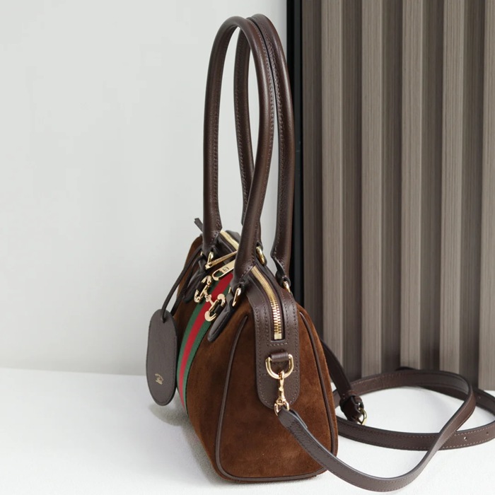GUCCI 866732 レザー ブラウン 斜め掛けバッグ、ハンドバッグ 28x15x10cm サイズ:28x15x10cm