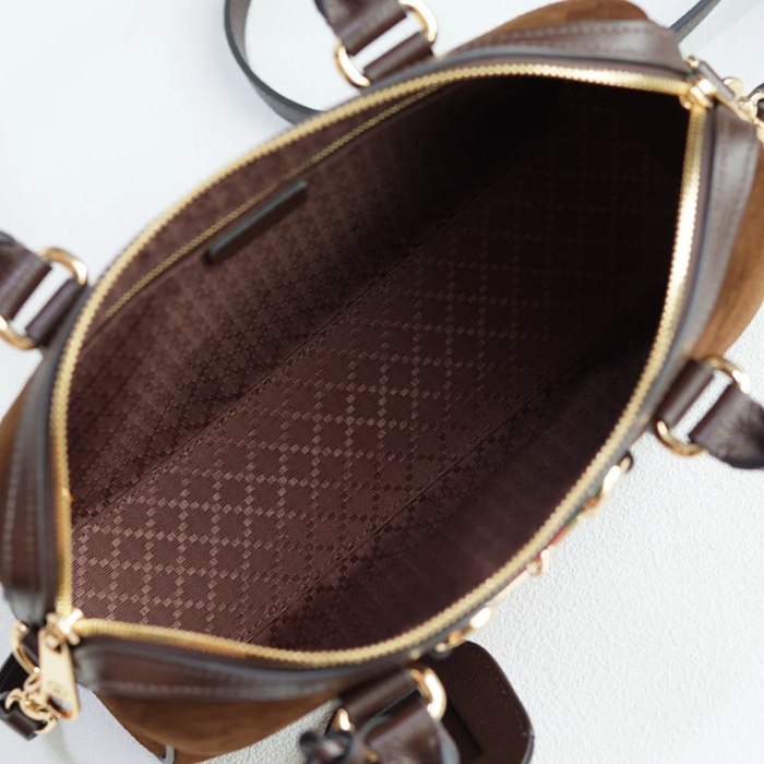 GUCCI 866732 レザー ブラウン 斜め掛けバッグ、ハンドバッグ 28x15x10cm サイズ:28x15x10cm