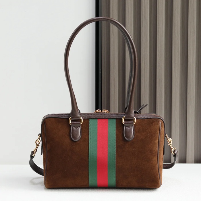 GUCCI 866732 レザー ブラウン 斜め掛けバッグ、ハンドバッグ 28x15x10cm サイズ:28x15x10cm