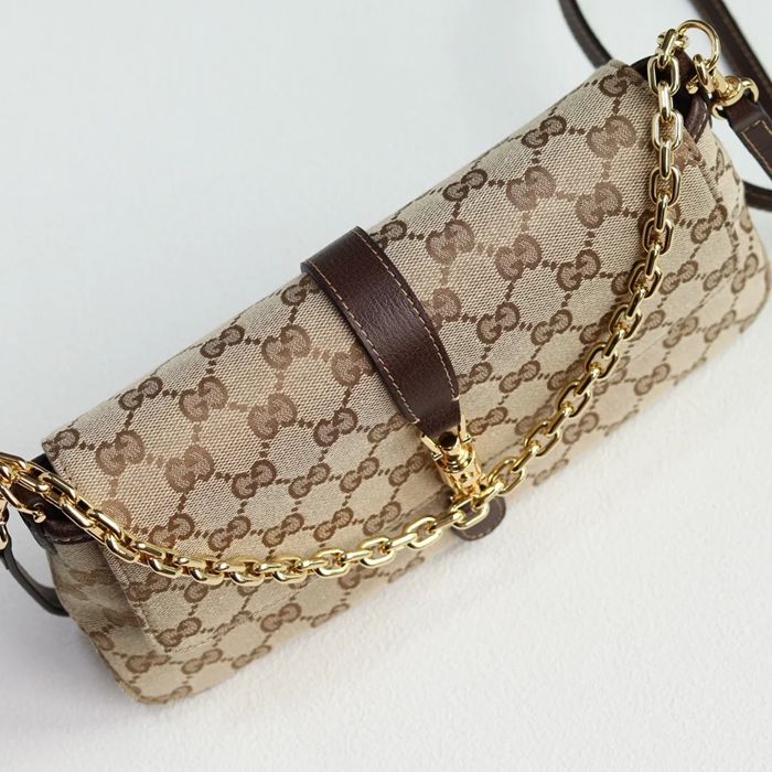 GUCCI 866720 ベージュ 斜め掛けバッグ GG 26x14cm サイズ:26x14cm