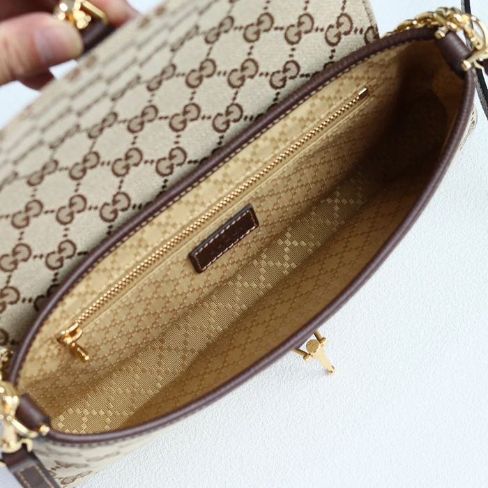 GUCCI 866720 ベージュ 斜め掛けバッグ GG 26x14cm サイズ:26x14cm