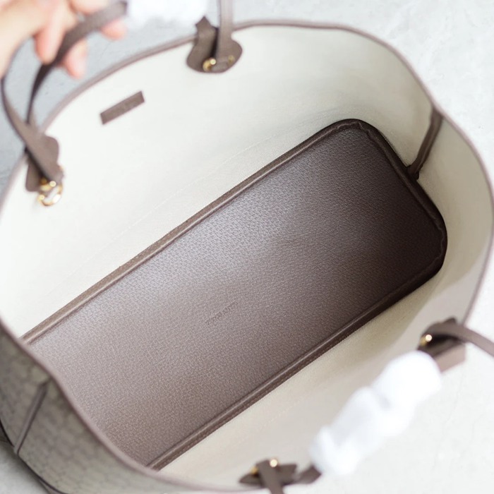 GUCCI 739730 レザー ブラウン トートバッグ、ショルダーバッグ、ハンドバッグ オフィディア 38x28x15cm サイズ:38x28x15cm