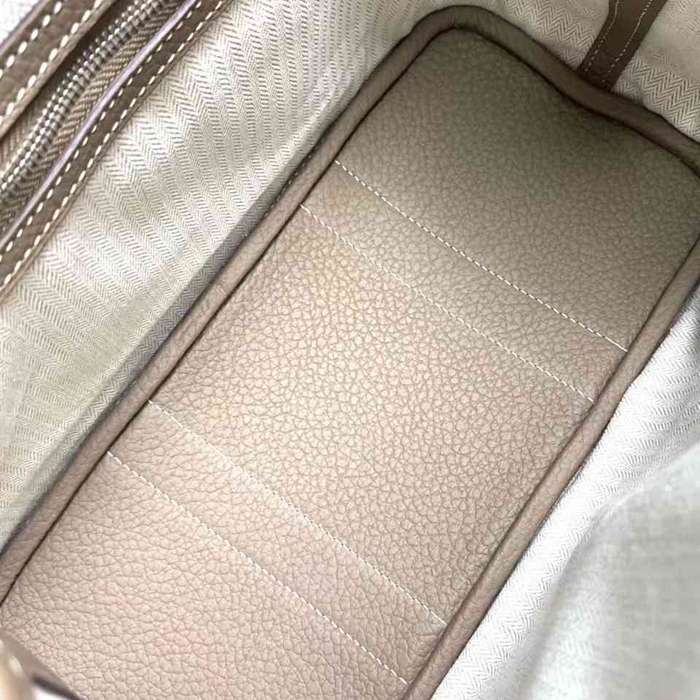 HERMES ガーデン 30cm レザー 象グレー ハンドバッグ セミハンドメイド 30cm Garden 30cm サイズ:30cm
