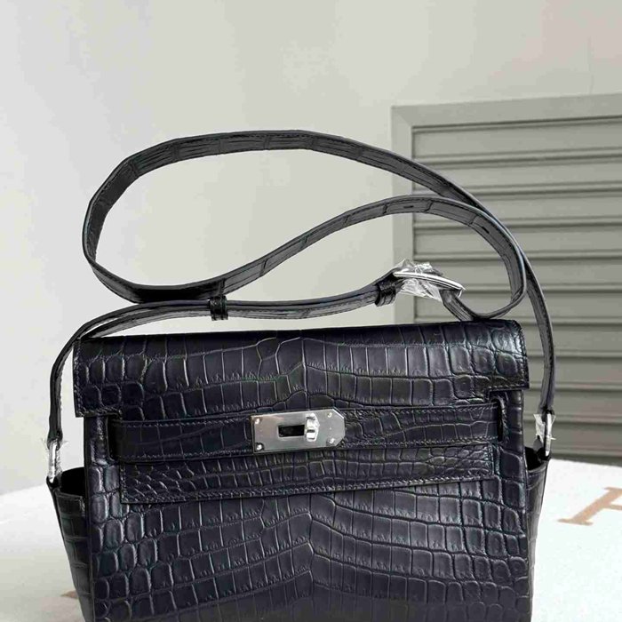 HERMES ケリー 25cm ラムレザー ショルダーバッグ 25cm Kelly 25cm サイズ:25cm