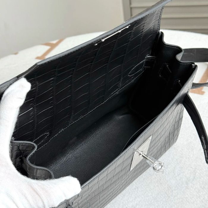 HERMES ケリー 25cm ラムレザー ショルダーバッグ 25cm Kelly 25cm サイズ:25cm