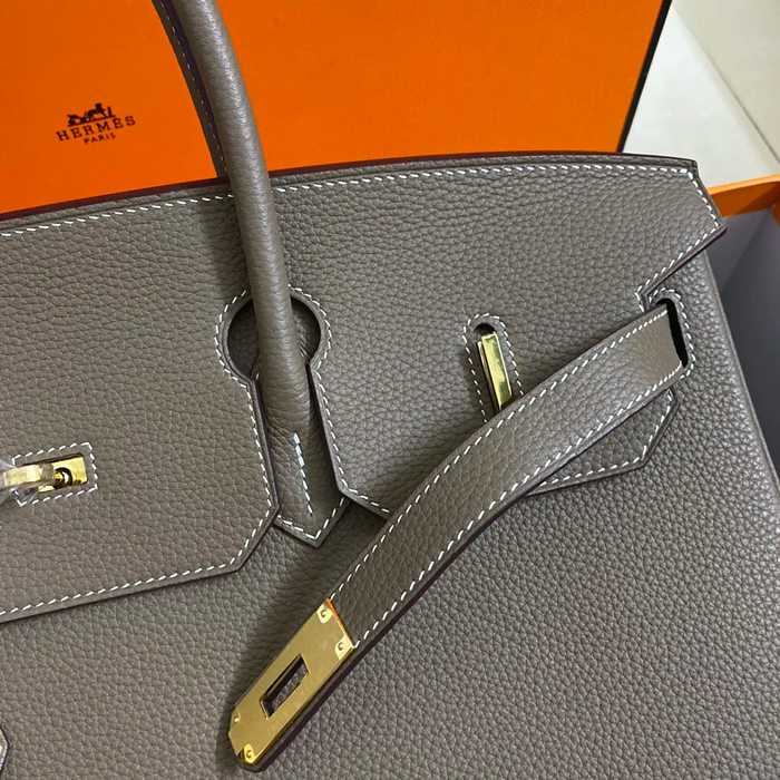 HERMES バーキン 40cm カーフレザー 象グレー ハンドバッグ セミハンドメイド 金具ゴールド/シルバー 40cm Birkin 40cm サイズ:40cm