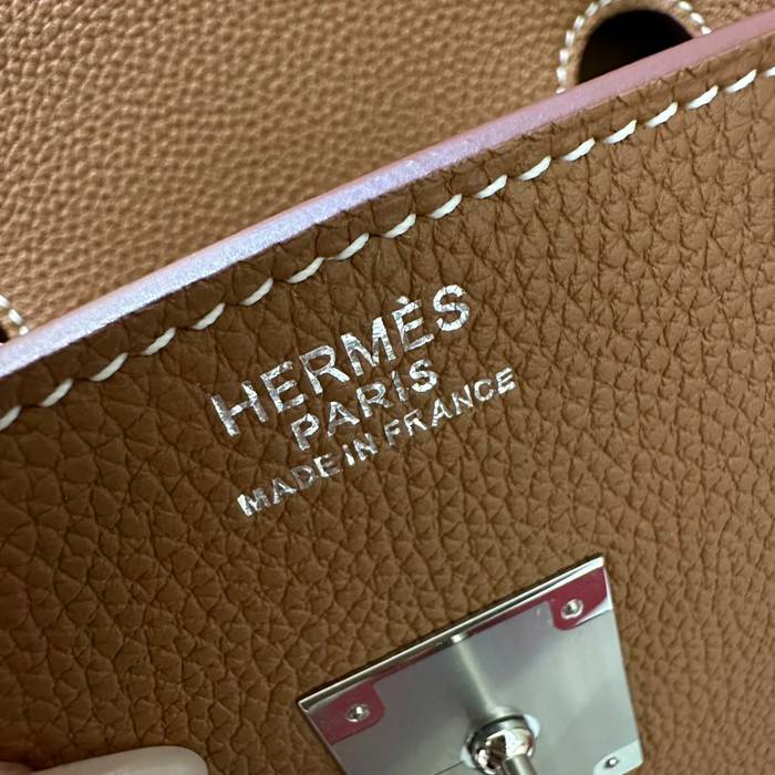 HERMES バーキン 40cm カーフレザー ブラウン ハンドバッグ セミハンドメイド 金具ゴールド/シルバー 40cm Birkin 40cm サイズ:40cm