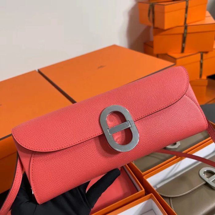 HERMES カーフスキン 脇下バッグ セミハンドメイド 24cm サイズ:24cm