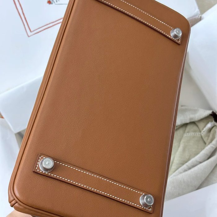 HERMES バーキン 29cm カーフスキン ブラウン 斜め掛けバッグ 新作 セミハンドメイド 29cm Birkin 29cm サイズ:29cm
