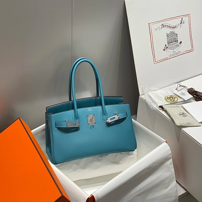 HERMES バーキン 29cm デニム デニムブルー ハンドバッグ セミハンドメイド 29cm Birkin 29cm サイズ:29cm