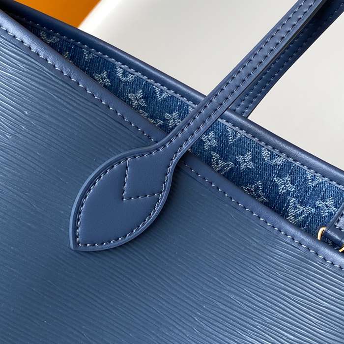 LOUIS VUITTON M14856 デニム モノグラム ブルー 31x28x14cm サイズ:31x28x14cm