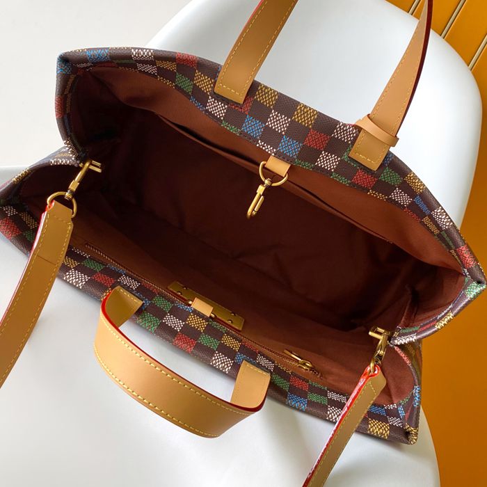 LOUIS VUITTON N00192 牛皮 パターン キャンバス ハンドバッグ 40x32x16cm サイズ:40x32x16cm