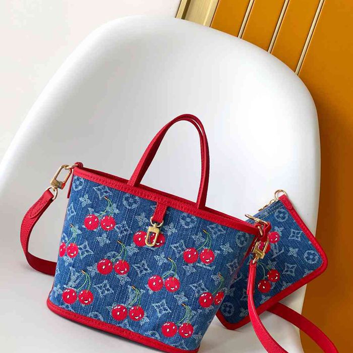 LOUIS VUITTON M14997 牛皮 モノグラム デニム ハンドバッグ 26.5x16.5x11cm サイズ:26.5x16.5x11cm LOUIS VUITTON M14997 牛皮 モノグラム デニム ハンドバッグ 26.5x16.5x11cm サイズ:26.5x16.5x11cm