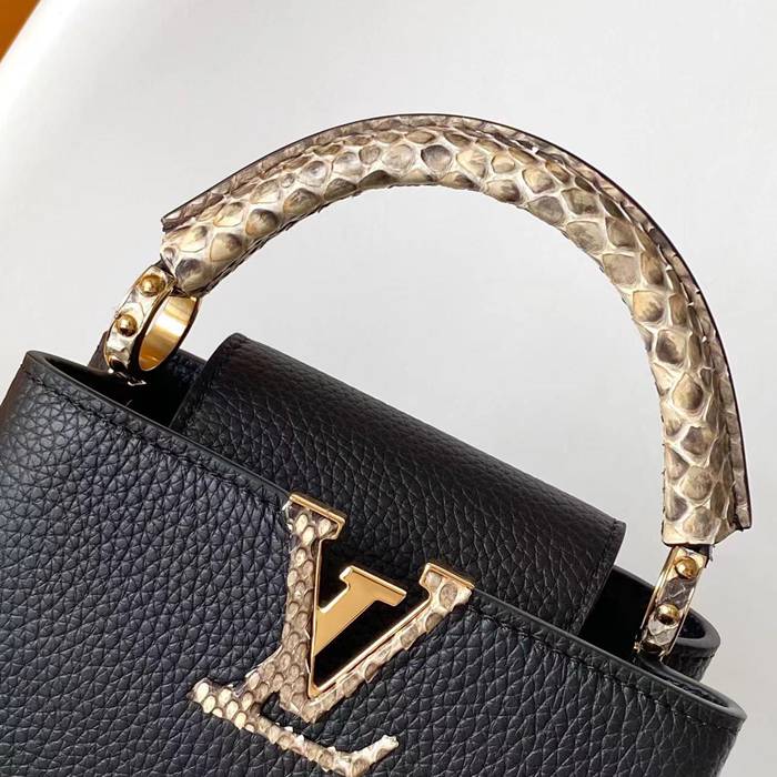 LOUIS VUITTON N85515 牛皮 ブラック ハンドバッグ 斜め掛けフラップ 21x13.6cm サイズ:21x13.6cm