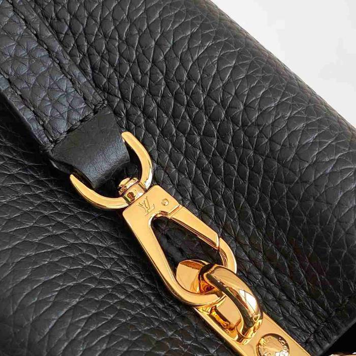 LOUIS VUITTON N85515 牛皮 ブラック ハンドバッグ 斜め掛けフラップ 21x13.6cm サイズ:21x13.6cm