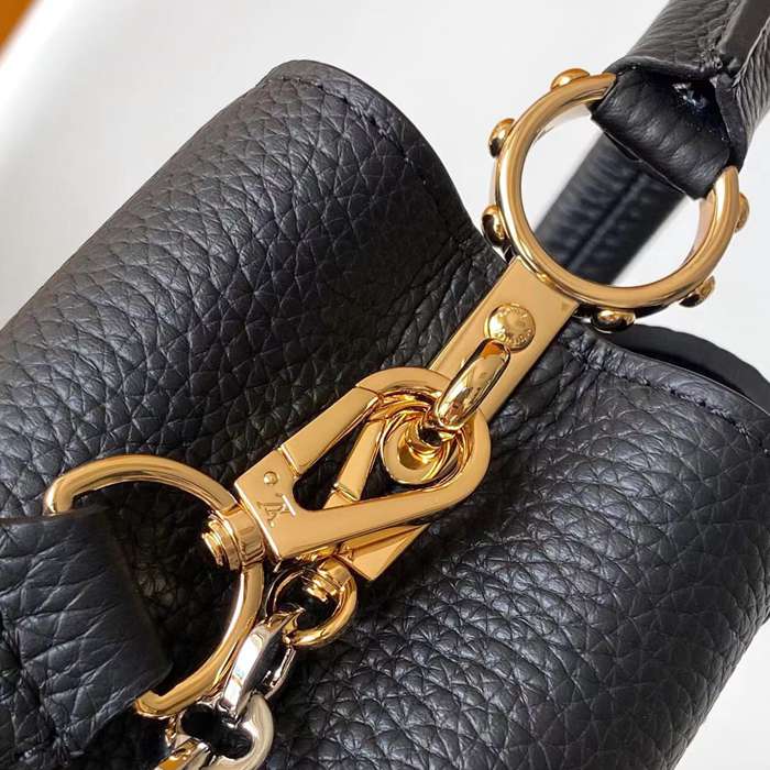 LOUIS VUITTON M12936 牛皮 モノグラム ブラック ハンドバッグ チェーンフラップ 21x12cm サイズ:21x12cm