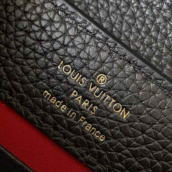 LOUIS VUITTON M12936 牛皮 モノグラム ブラック ハンドバッグ チェーンフラップ 21x12cm サイズ:21x12cm
