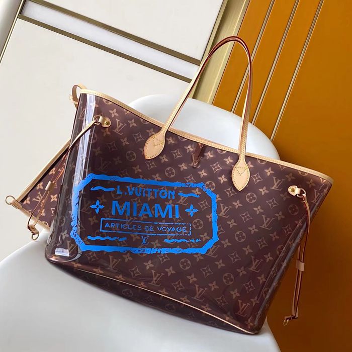 LOUIS VUITTON M14491 牛皮 モノグラム ブルー トートバッグ ハンド 39x32x19cm サイズ:39x32x19cm
