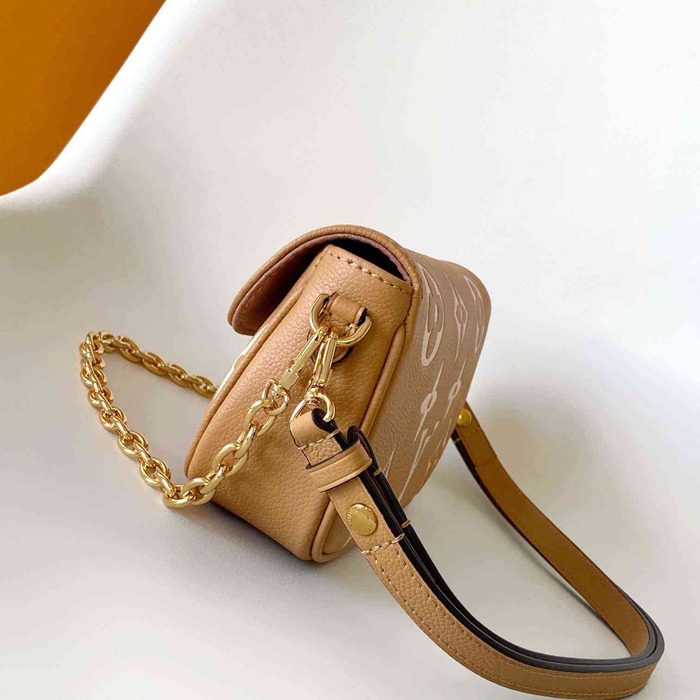 LOUIS VUITTON M12758 牛皮 モノグラム ブラック ハンドバッグ 斜め掛けチェーン 23.5x12x4.3cm サイズ:23.5x12x4.3cm