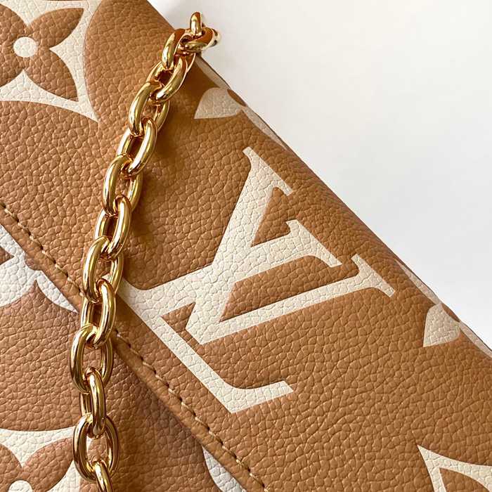 LOUIS VUITTON M12758 牛皮 モノグラム ブラック ハンドバッグ 斜め掛けチェーン 23.5x12x4.3cm サイズ:23.5x12x4.3cm