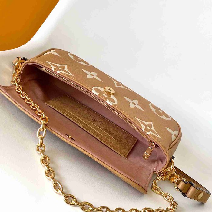 LOUIS VUITTON M12758 牛皮 モノグラム ブラック ハンドバッグ 斜め掛けチェーン 23.5x12x4.3cm サイズ:23.5x12x4.3cm