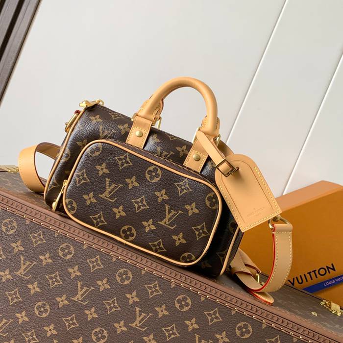 LOUIS VUITTON M14981 牛皮 モノグラム キャンバス ハンドバッグ サイズ:25.0x15.0x11.0cm