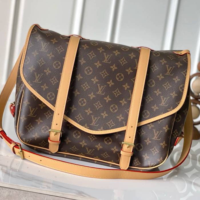LOUIS VUITTON M42252 牛皮 モノグラム キャンバス 斜め掛けバッグ 斜め掛け 43x30x20cm サイズ:43x30x20cm