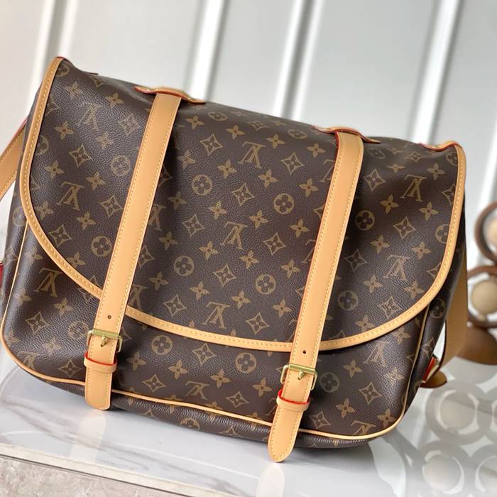 LOUIS VUITTON M42252 牛皮 モノグラム キャンバス 斜め掛けバッグ 斜め掛け 43x30x20cm サイズ:43x30x20cm