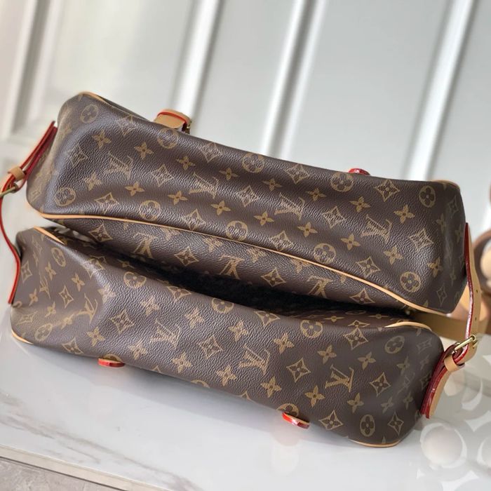 LOUIS VUITTON M42252 牛皮 モノグラム キャンバス 斜め掛けバッグ 斜め掛け 43x30x20cm サイズ:43x30x20cm