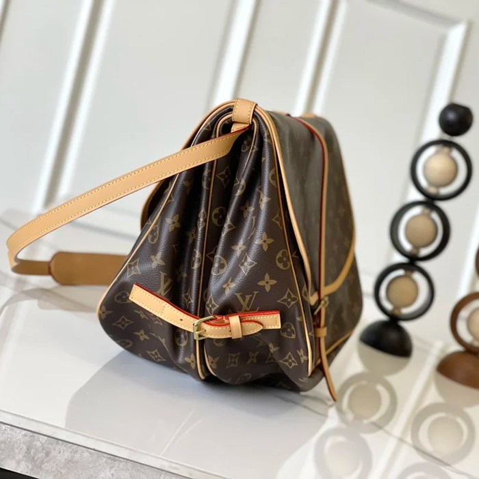 LOUIS VUITTON M42254 牛皮 モノグラム キャンバス 斜め掛けバッグ 斜め掛け 35x26cm サイズ:35x26cm