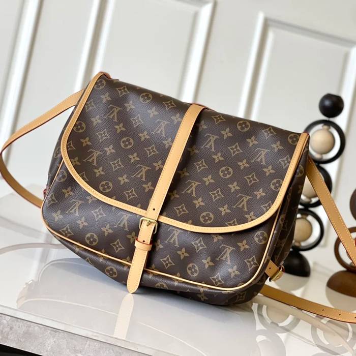 LOUIS VUITTON M42254 牛皮 モノグラム キャンバス 斜め掛けバッグ 斜め掛け 35x26cm サイズ:35x26cm