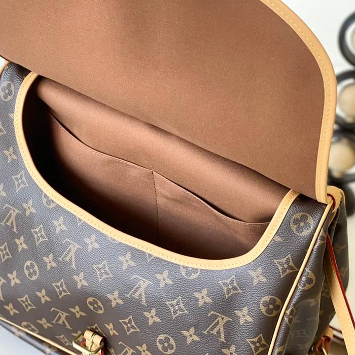 LOUIS VUITTON M42254 牛皮 モノグラム キャンバス 斜め掛けバッグ 斜め掛け 35x26cm サイズ:35x26cm