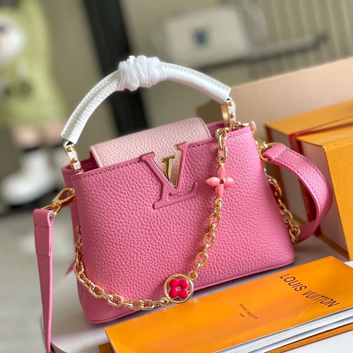 LOUIS VUITTON M20708 本革 モノグラム ピンク 斜め掛けバッグ 斜め掛けチェーンフラップ 21x14cm サイズ:21x14cm