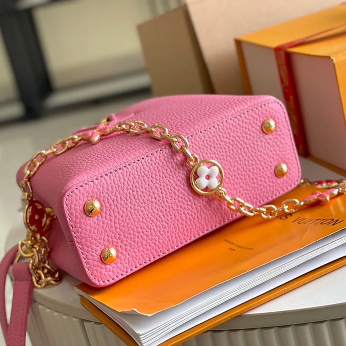 LOUIS VUITTON M20708 本革 モノグラム ピンク 斜め掛けバッグ 斜め掛けチェーンフラップ 21x14cm サイズ:21x14cm
