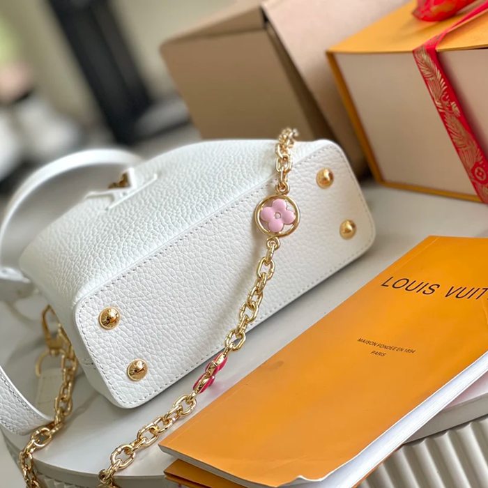 LOUIS VUITTON M20845 本革 モノグラム ホワイト 斜め掛けバッグ 斜め掛けチェーンフラップ 21x14cm サイズ:21x14cm