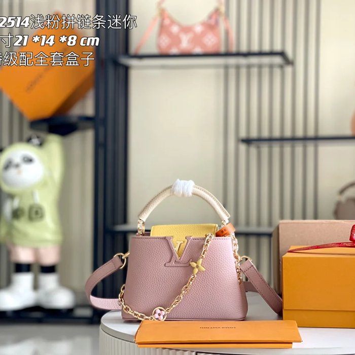LOUIS VUITTON M20845 本革 モノグラム ピンク 斜め掛けバッグ 斜め掛けチェーンフラップ 21x14cm サイズ:21x14cm LOUIS VUITTON M20845 本革 モノグラム ピンク 斜め掛けバッグ 斜め掛けチェーンフラップ 21x14cm サイズ:21x14cm
