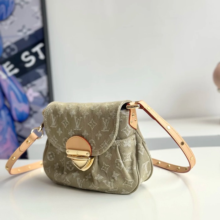 LOUIS VUITTON M27210 デニム ゴールド 斜め掛けバッグ レディース斜め掛け手提げ 27x18cm サイズ:27x18cm
