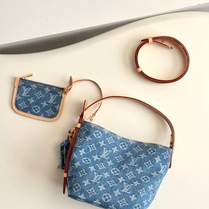 LOUIS VUITTON M28107 デニム 配色 デニム ショルダーバッグ レディースショルダー 18x16x12cm サイズ:18x16x12cm