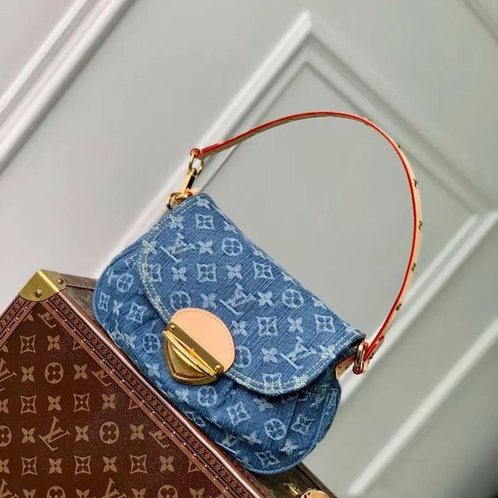 LOUIS VUITTON M46829 キャンバス モノグラム デニム ショルダーバッグ レディースショルダーハンド 27x18cm サイズ:27x18cm LOUIS VUITTON M46829 キャンバス モノグラム デニム ショルダーバッグ レディースショルダーハンド 27x18cm サイズ:27x18cm