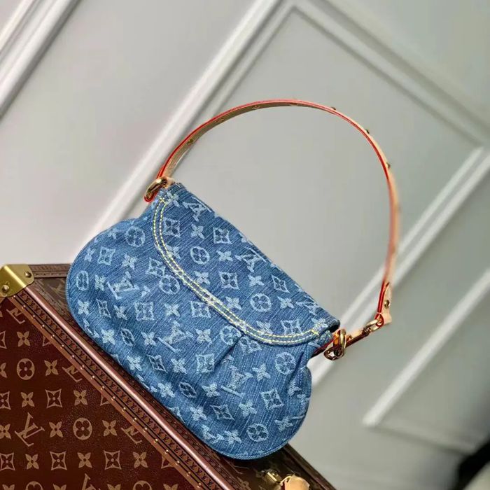 LOUIS VUITTON M46829 キャンバス モノグラム デニム ショルダーバッグ レディースショルダーハンド 27x18cm サイズ:27x18cm
