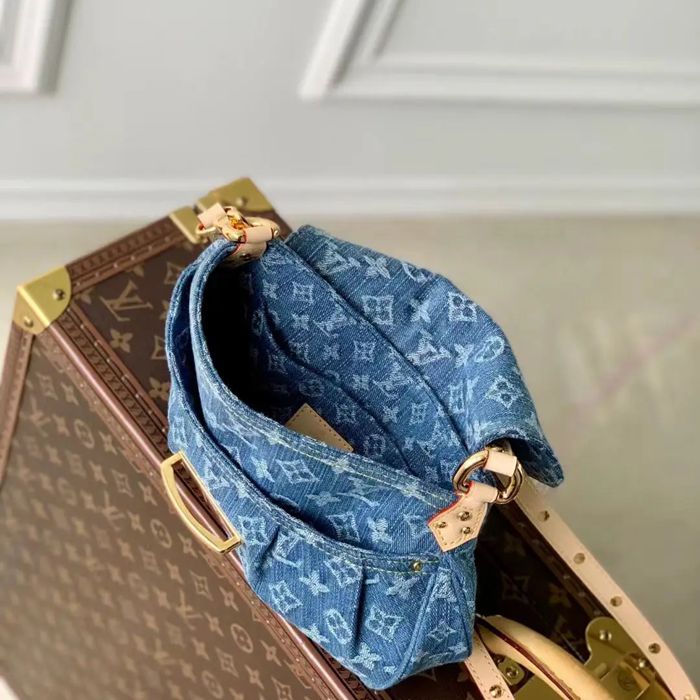 LOUIS VUITTON M46829 キャンバス モノグラム デニム ショルダーバッグ レディースショルダーハンド 27x18cm サイズ:27x18cm