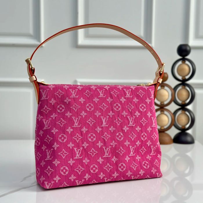LOUIS VUITTON M28266 デニム 配色 ブルー ショルダーバッグ レディースショルダーチェーン サイズ:30.0x22.0x13.0cm