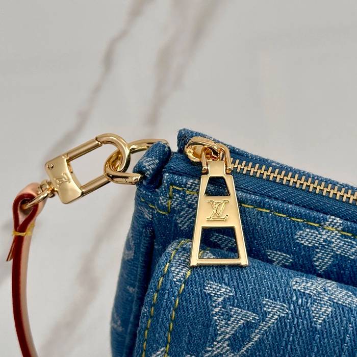 LOUIS VUITTON M27602 牛皮 ブルー 斜め掛けバッグ レディース斜め掛け脇下 23.5x14cm サイズ:23.5x14cm
