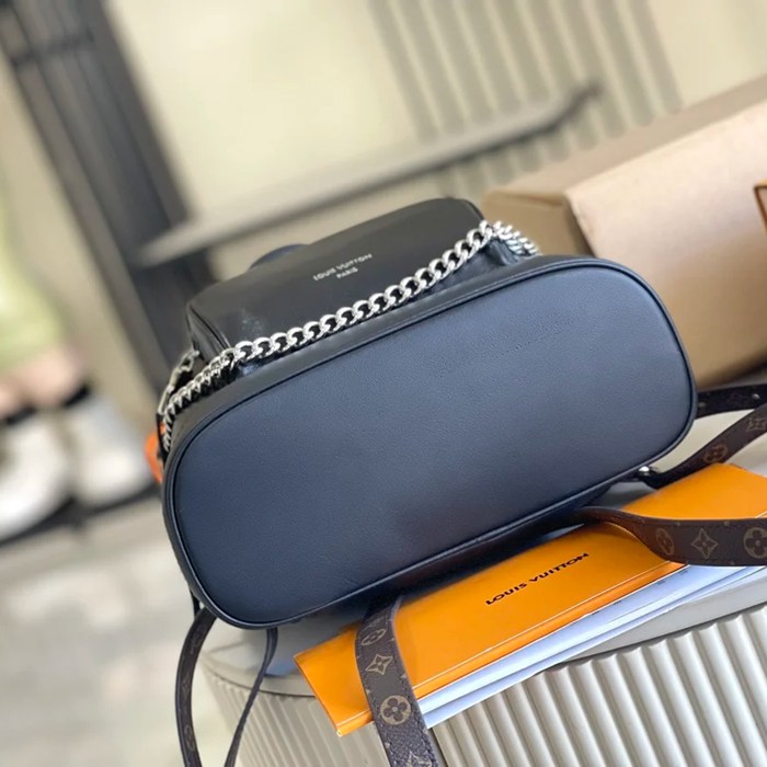 LOUIS VUITTON M12587 牛皮 ブラック ハンドバッグ リュック 30x28x18cm サイズ:30x28x18cm
