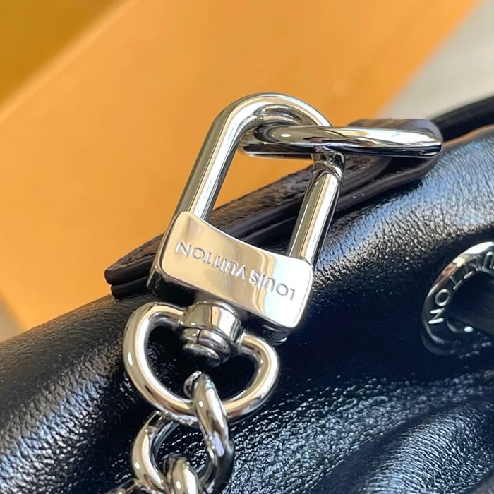 LOUIS VUITTON M12587 牛皮 ブラック ハンドバッグ リュック 30x28x18cm サイズ:30x28x18cm