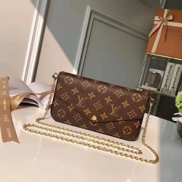LOUIS VUITTON M61276 キャンバス モノグラム 斜め掛けバッグ レディース斜め掛けチェーンフラップ 21x12cm サイズ:21x12cm