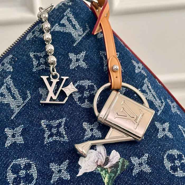 LOUIS VUITTON M27555 デニム モノグラム ブルー ショルダーバッグ レディースショルダー手提げチェーン 48x38x14cm サイズ:48x38x14cm