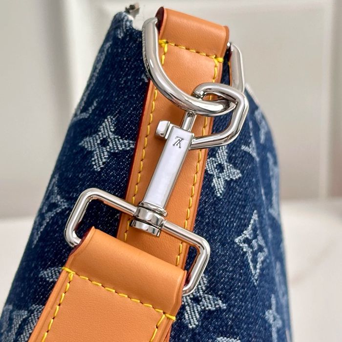 LOUIS VUITTON M27555 デニム モノグラム ブルー ショルダーバッグ レディースショルダー手提げチェーン 48x38x14cm サイズ:48x38x14cm